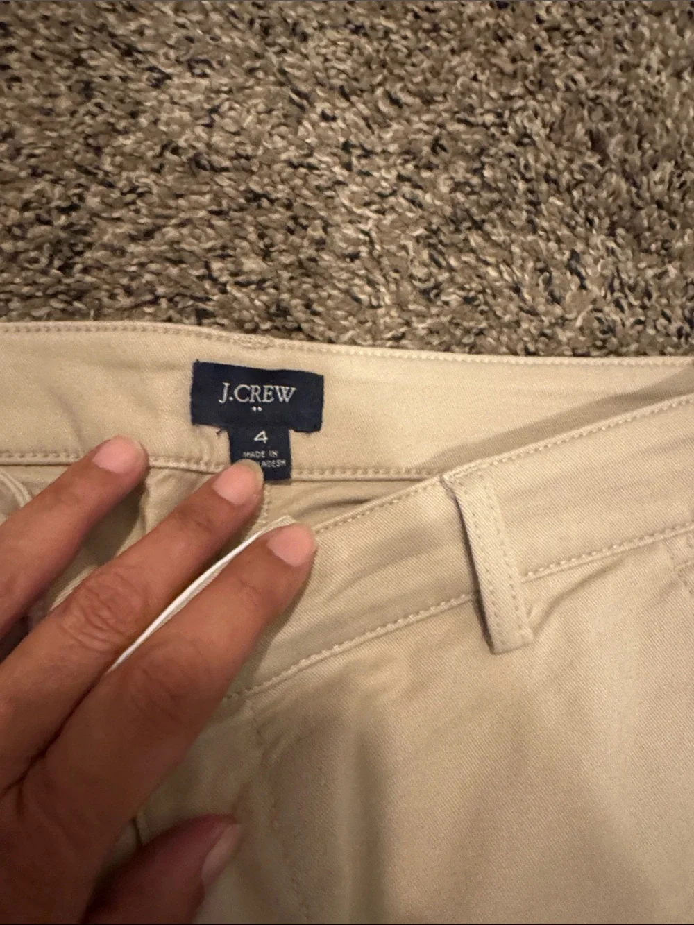 J. Crew Cream Straight-Leg Chinos